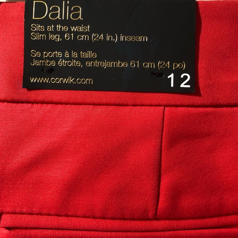 Sz12 $22 dalia cropped coral pants - Picture 8 of 11